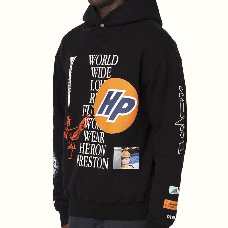 Men's HERON PRESTON Logo Printing Black HMBB011F20JER0011001