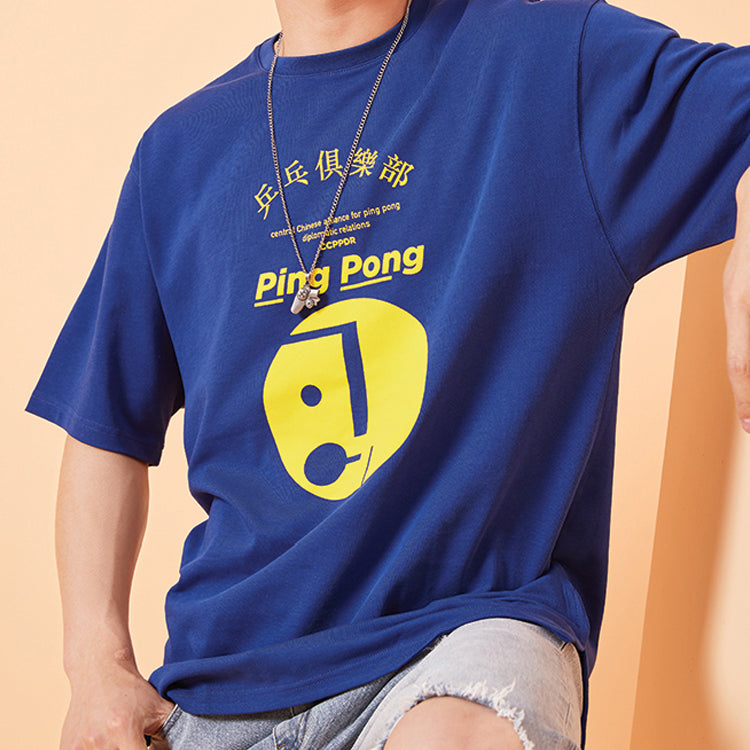 Li-Ning Paris fashion week SS20 Series Loose Short Sleeve Navy Blue AHSQ277-4