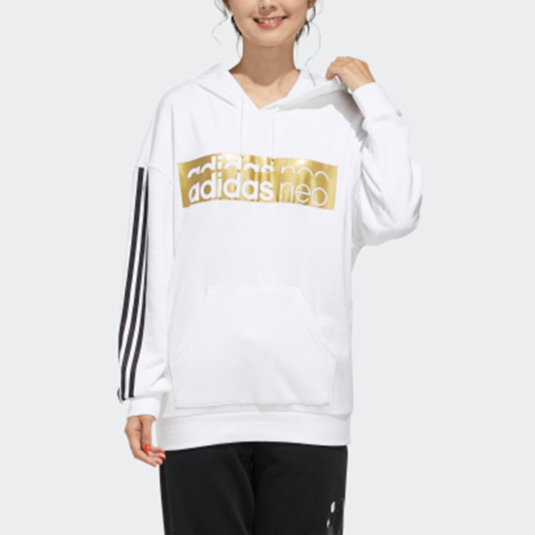 (WMNS) adidas neo Casual Sports Pullover White GH8212
