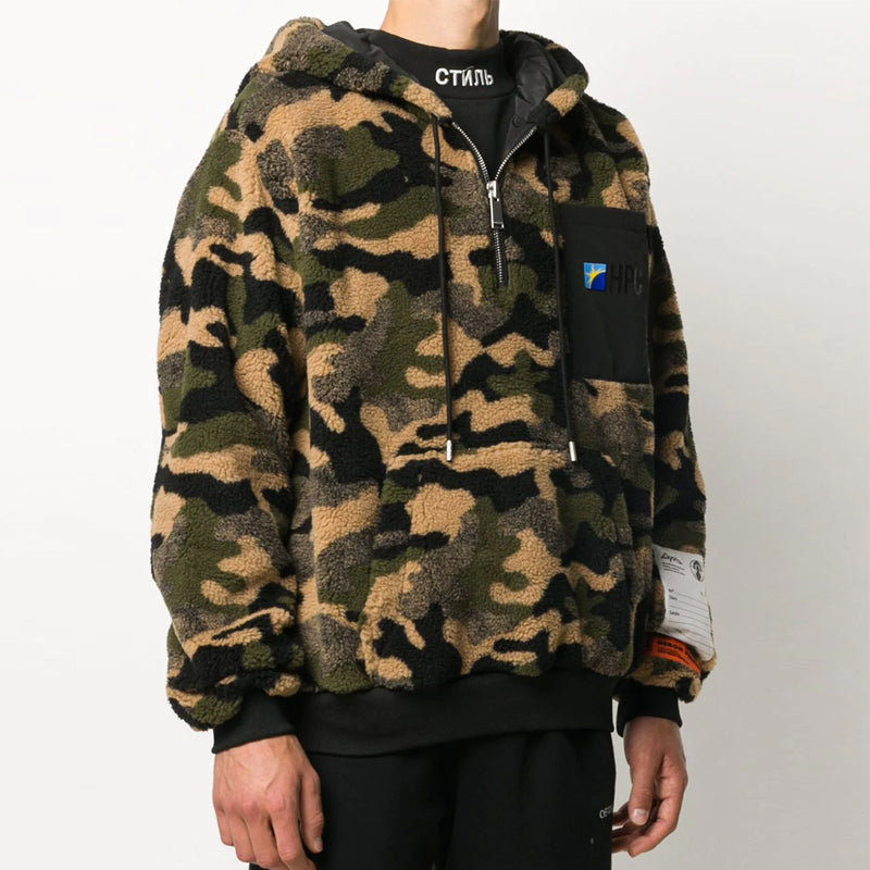 Men's HERON PRESTON Camouflage Suede HMBB009F20FAB002
