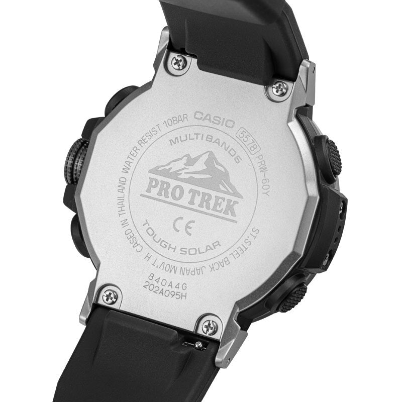 CASIO Waterproof Sports Shockproof Solar Powered Mens Black Analog/Digital Combo PRW-60YBM-1APRD