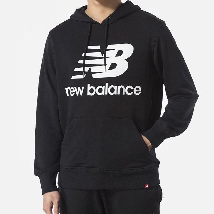 New Balance Printing Logo hooded Long Sleeves Black AMT91547