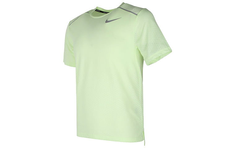 Nike Rise 365 Sports Training Running Breathable Short Sleeve Yellow Green Yellowgreen AQ9920-701