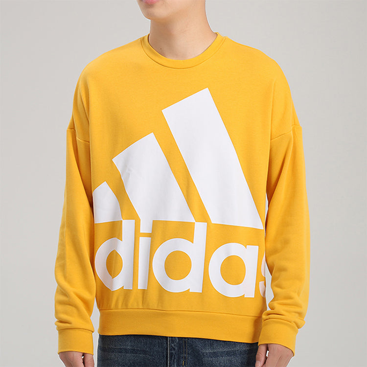adidas M FAV BL SWT Round Neck Athleisure Casual Sports Pullover Gold Color GK0619