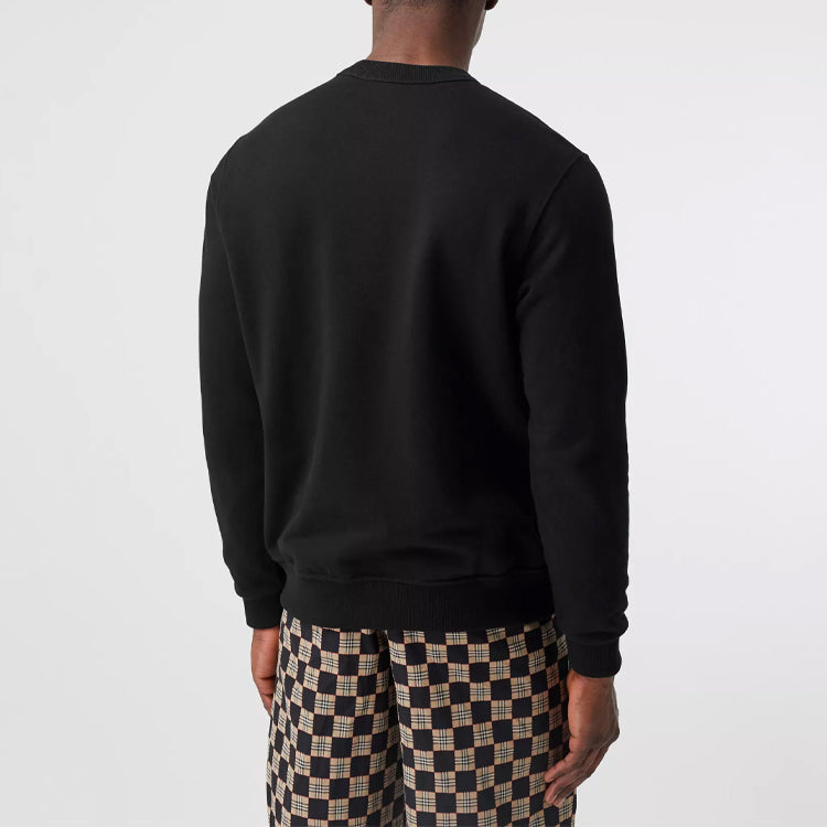 Men's Burberry Printing Logo Round Neck Pullover Black 80318751