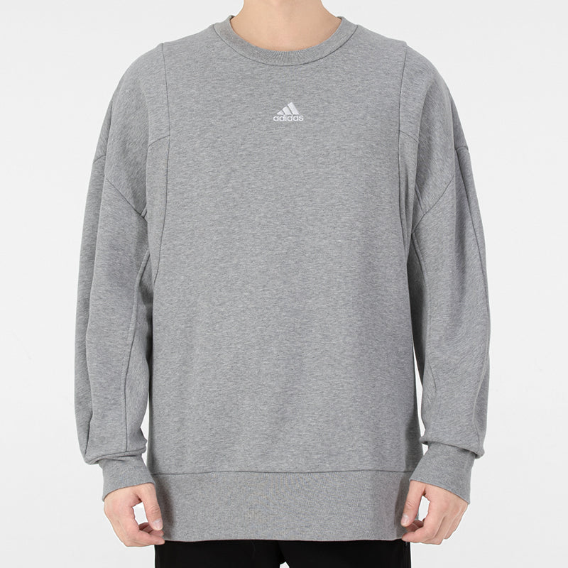 Men's adidas Internal Crew Round Neck Long Sleeves Pullover Gray HB6560