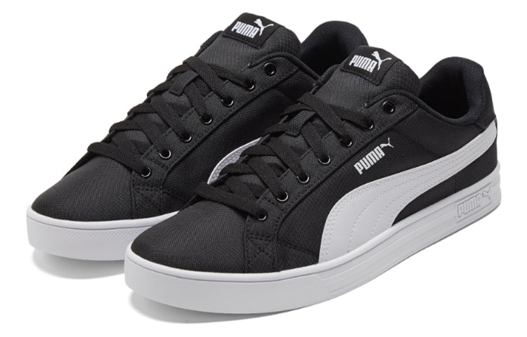 PUMA Smash Vulc Retro Casual Skateboarding Shoes Unisex Black 385554-02