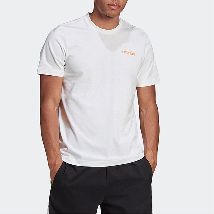 adidas neo ESSENTIALS logo Printing Minimalistic Short Sleeve White GD5383