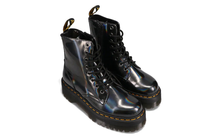 Dr. Martens Jadon Hologram Leather Martin Boots Black 26699029