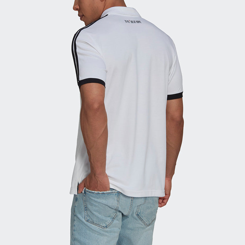 adidas 21-22 Season Juventus Soccer/Football Casual Training Short Sleeve Polo Shirt White GR2932