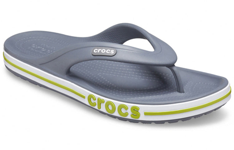 Crocs Bayaband Flip Non-Slip Wear-Resistant Casual Gray Green Slippers 'Grey Green' 205393-0A3