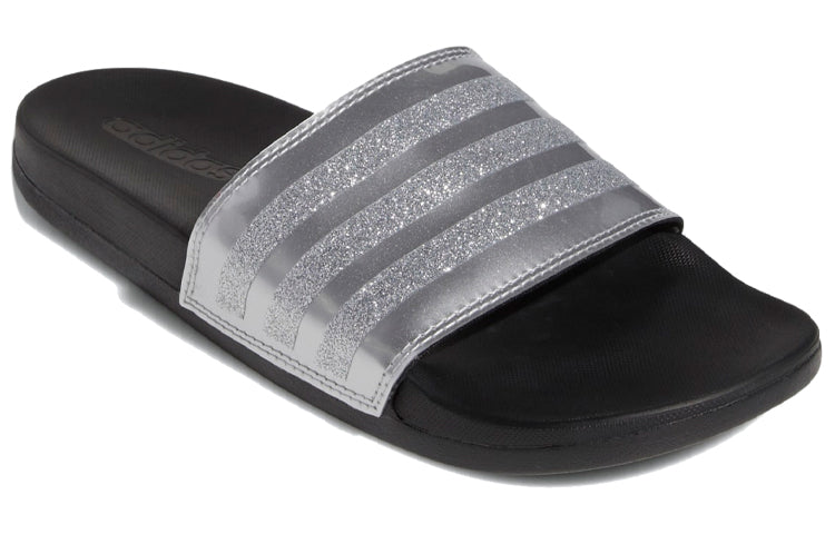 (WMNS) adidas Adilette Comfort Slides 'Stripes Shimmer - Silver Metallic' G27728