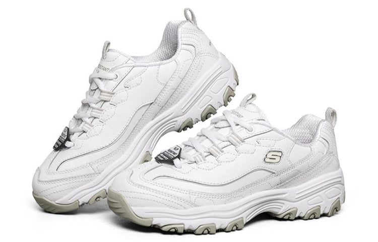 (WMNS) Skechers D lites Sr White 76605-WHT