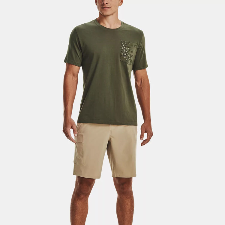 Under Armour Printed Pocket Tee 'Olive Green' 1376204-391