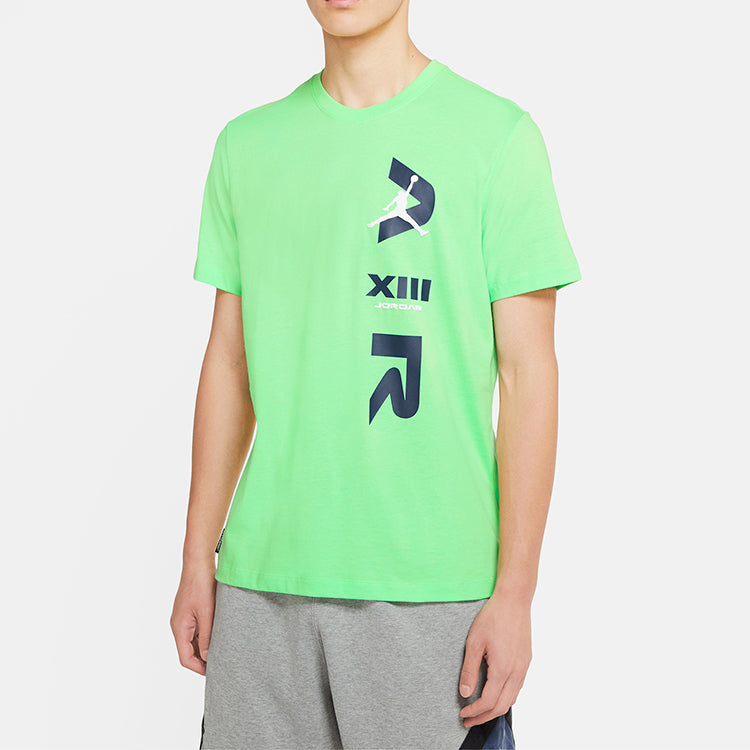 Nike AS Men's J LGC AJ13 SS Tee 1 ILLUSION Green CW0796-350