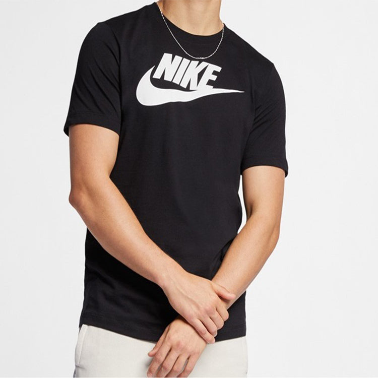 Nike Sportswear Alphabet Logo Printing Round Neck Short Sleeve Black BV0629-010