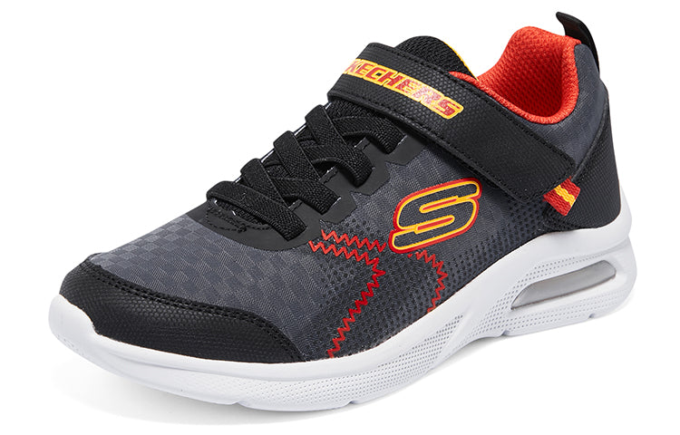 (GS) Skechers Microspec - Zovox Athletic Sneaker 'Black Grey Red' 403799L-CCBK