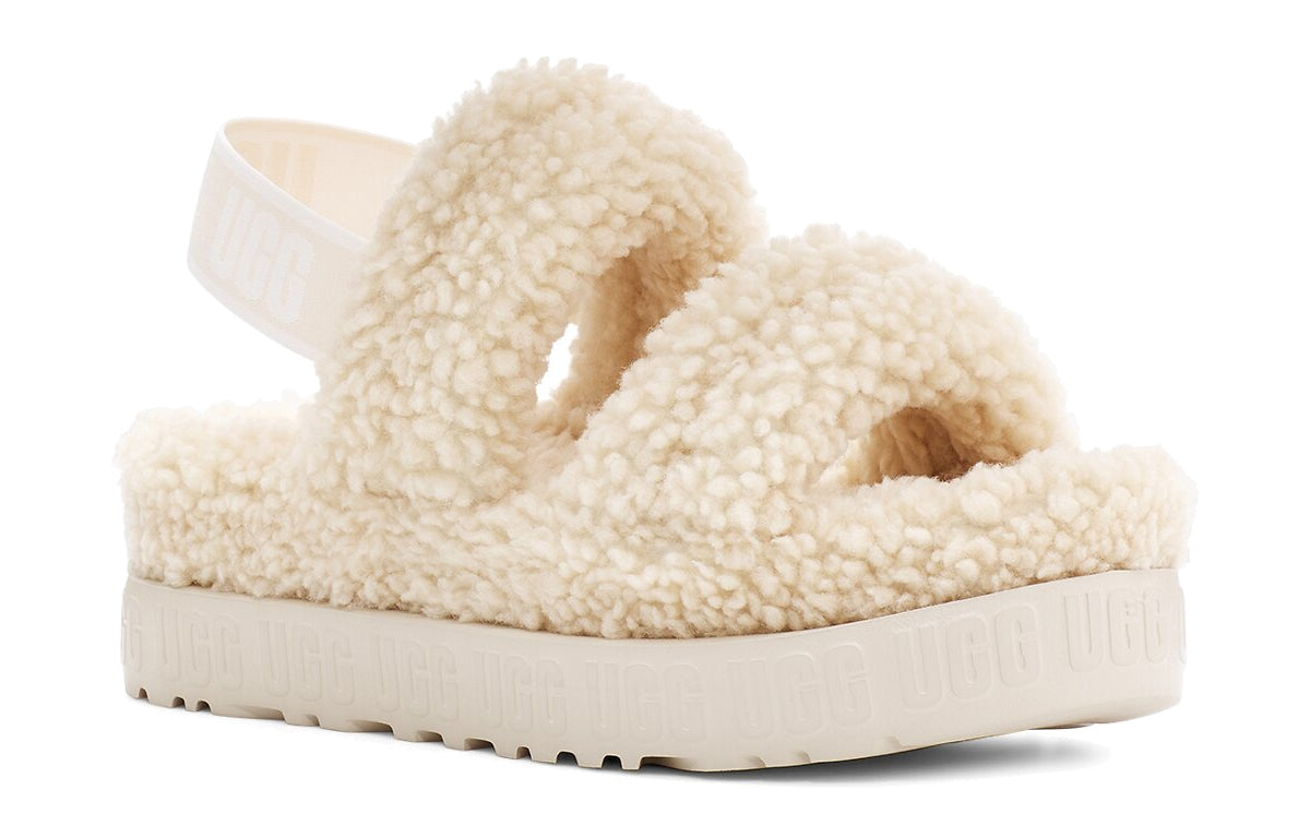 (WMNS) UGG Oh Fluffita Outdoor Open Toe Flat Heel Sports Sandals 1120876-NAT