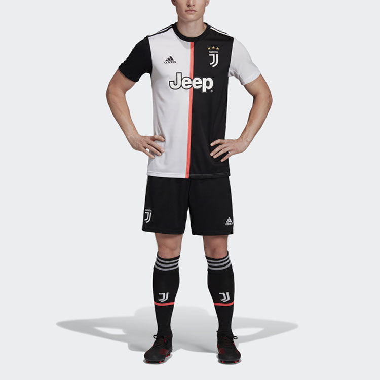 adidas Juve H Jsy Juventus Home Sports Soccer/Football tournament Jersey Short Sleeve Colorblock DW5455