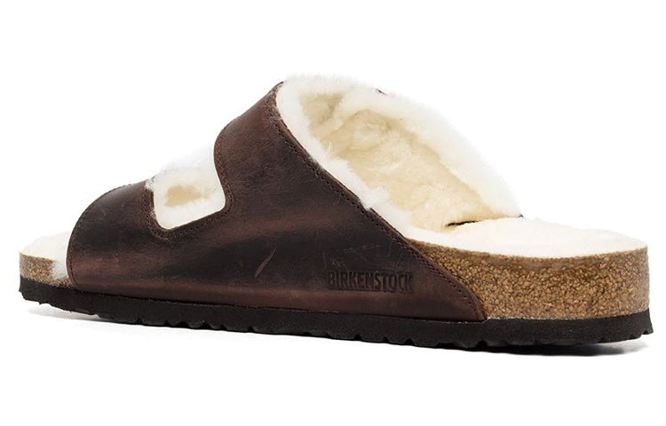 Birkenstock Arizona Shearling Oiled Leather 'Habana' 1021065