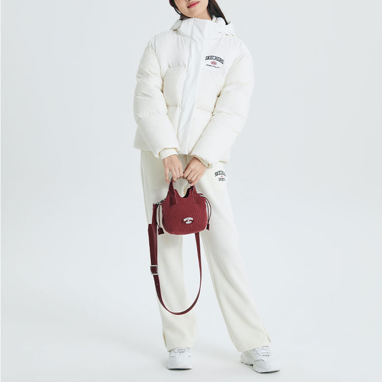 (WMNS) Skechers Casual Series Sweatpant 'White Black' L423W008-0074