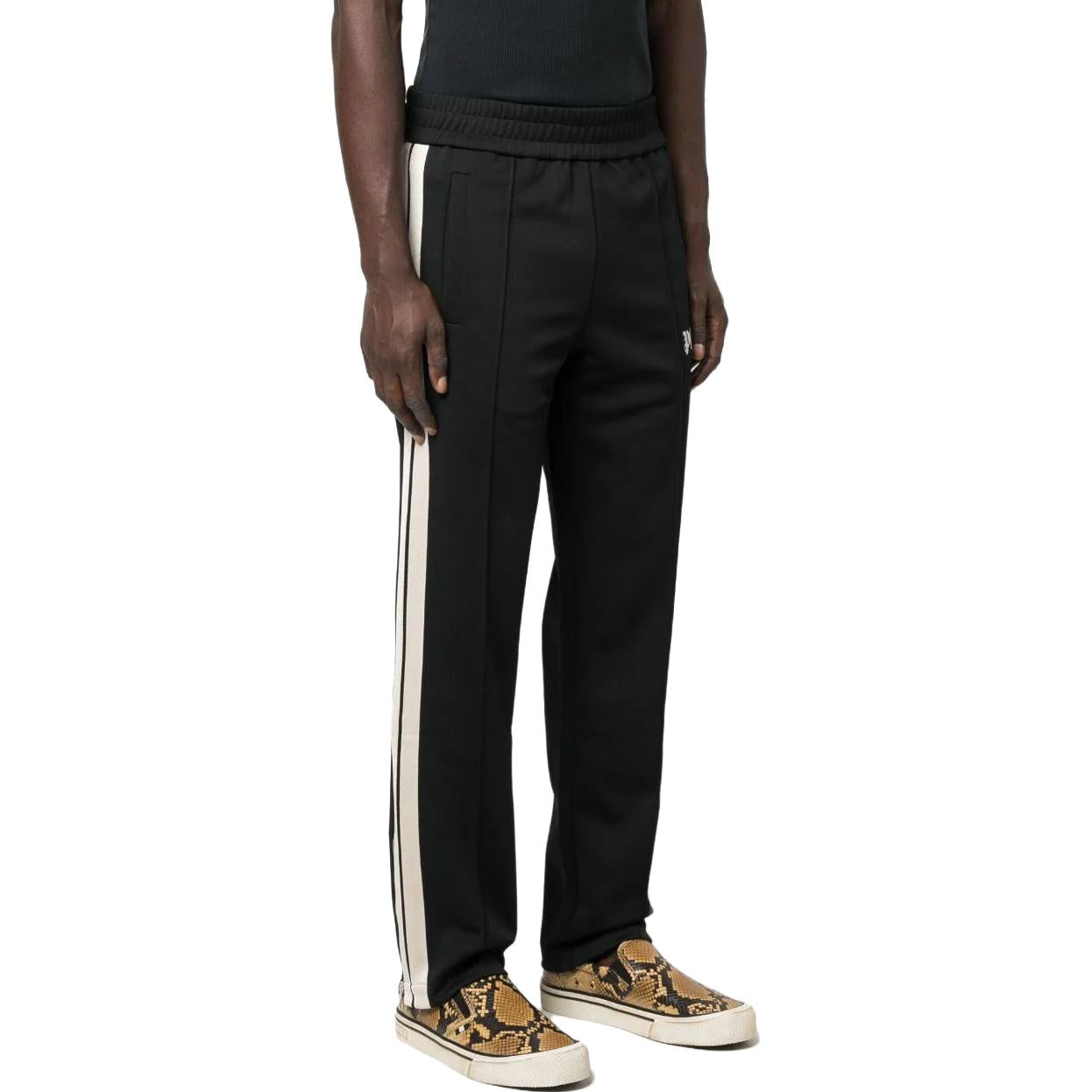 Palm Angels SS23 Monogram Classic Track Pants 'Black Off White' PMCJ020E23FAB0011003