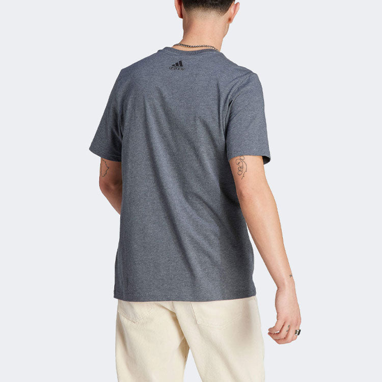 adidas Essentials Single Jersey Big Logo T-shirt Asia Sizing 'Grey' IJ8578