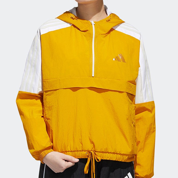 (WMNS) adidas Urban Anorak Casual Sports Half Zipper Jacket Gold Color GM1470