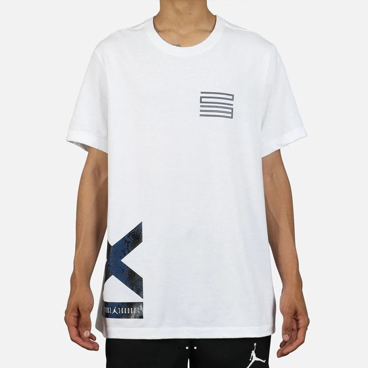 Air Jordan 11 Snakeskin Tee snake pattern Short Sleeve White CI0324-100