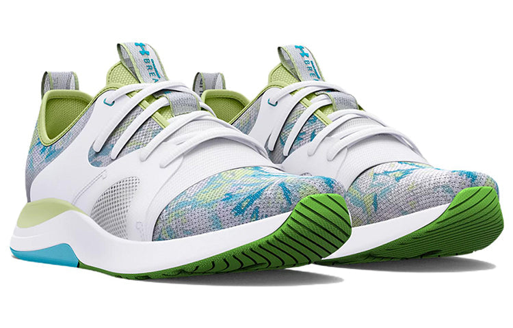 (WMNS) Under Armour Charged Breathe Lace TR 'White Pale Olive' 3025059-100