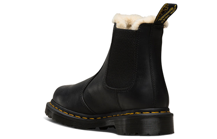 (WMNS) Dr. Martens 2976 Faux Fur Lined Chelsea Boots 'Black' 21045001