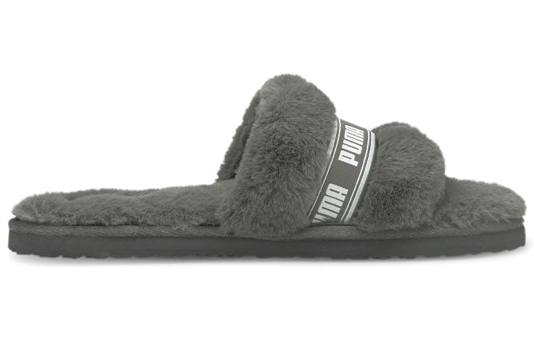 (WMNS) PUMA Fluff Slide 'Charcoal Grey' 384937-02