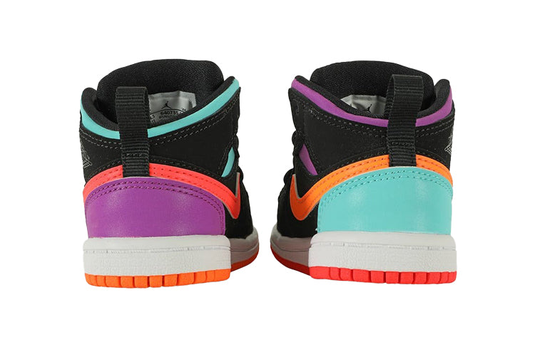 (TD) Air Jordan 1 Mid 'Black Multi' 640735-083