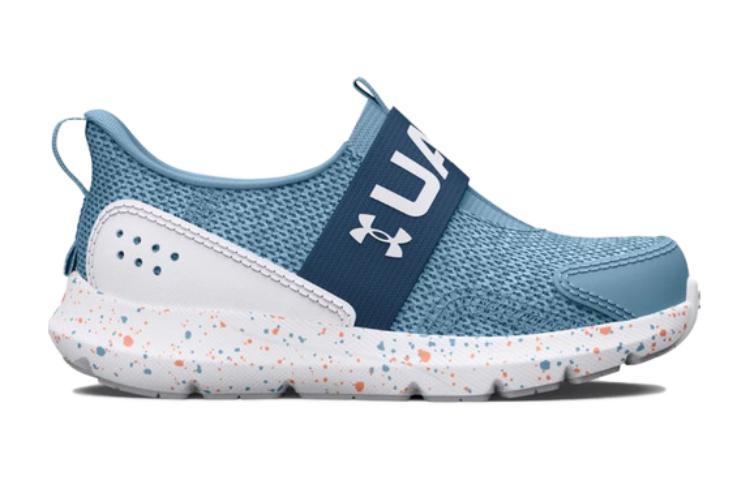 (PS) Under Armour Surge 3 Slip Paint Splatter Running Shoes 'Blue White' 3027419-400