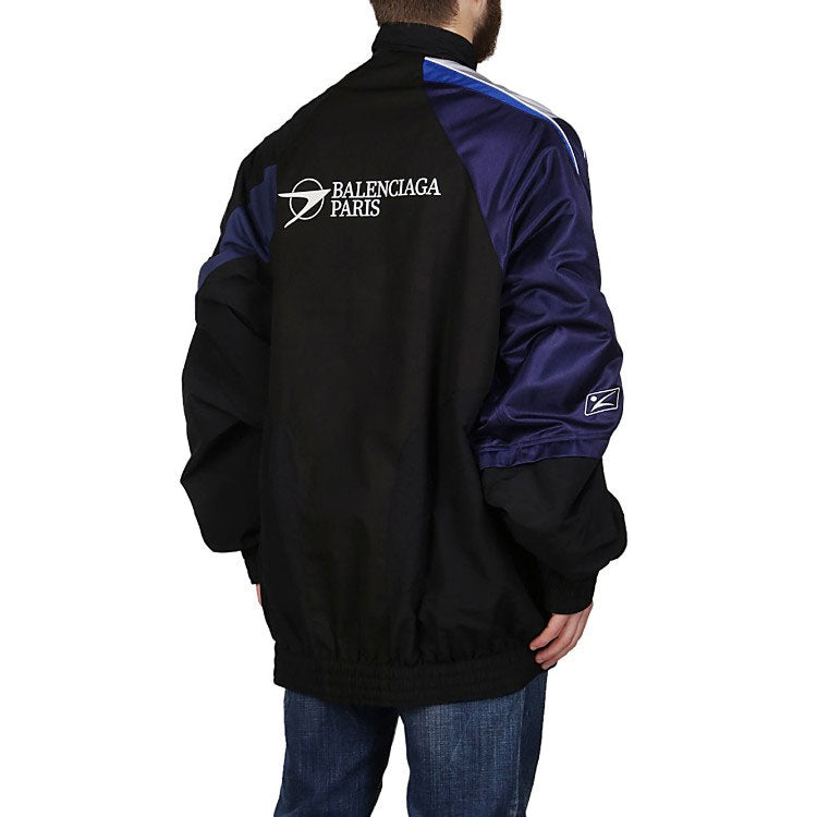 Balenciaga Split Tracksuit Jacket 'Black Blue' 658951TYB181000