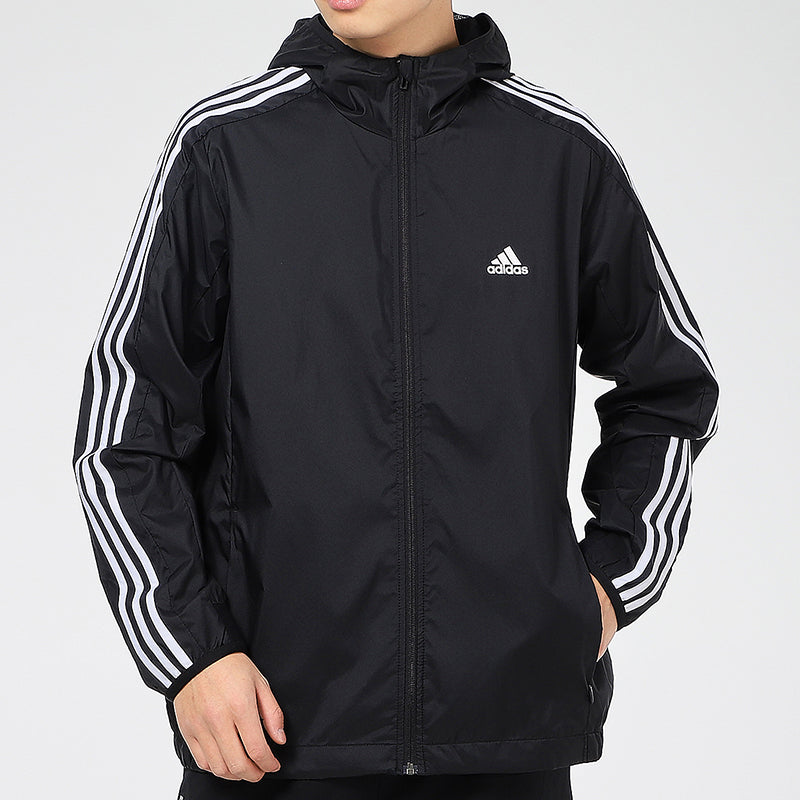 adidas Men's Sport Windbreaker Jacket Black GQ0622