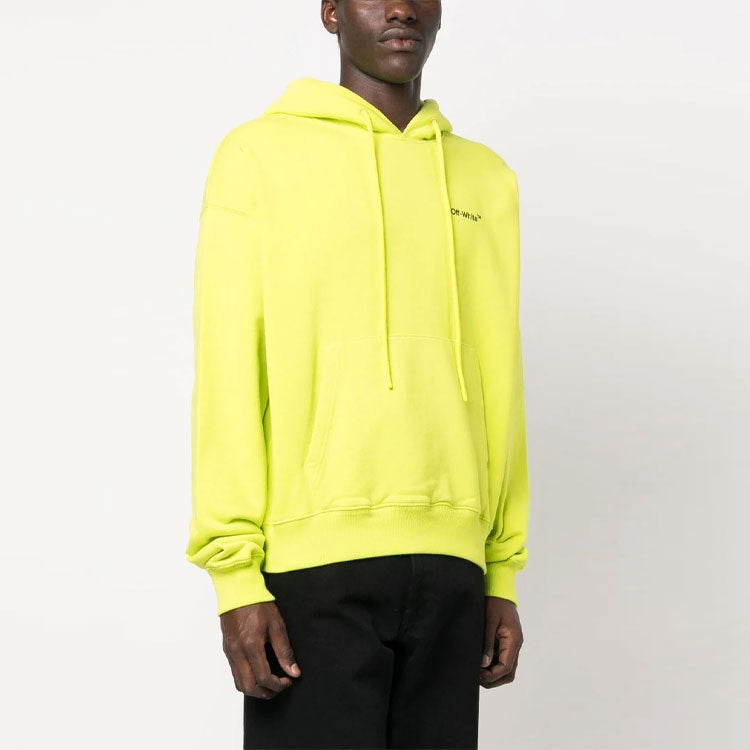 Off-White Caravaggio Arrows Hoodie 'Lime' OMBB037S23FLE0015010