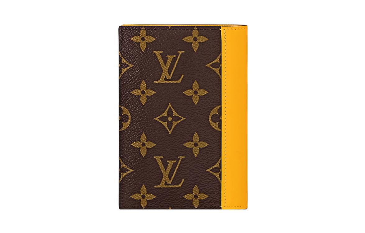 LOUIS VUITTON Passport Cover Monogram Macassar Canvas 'Yellow' M82864