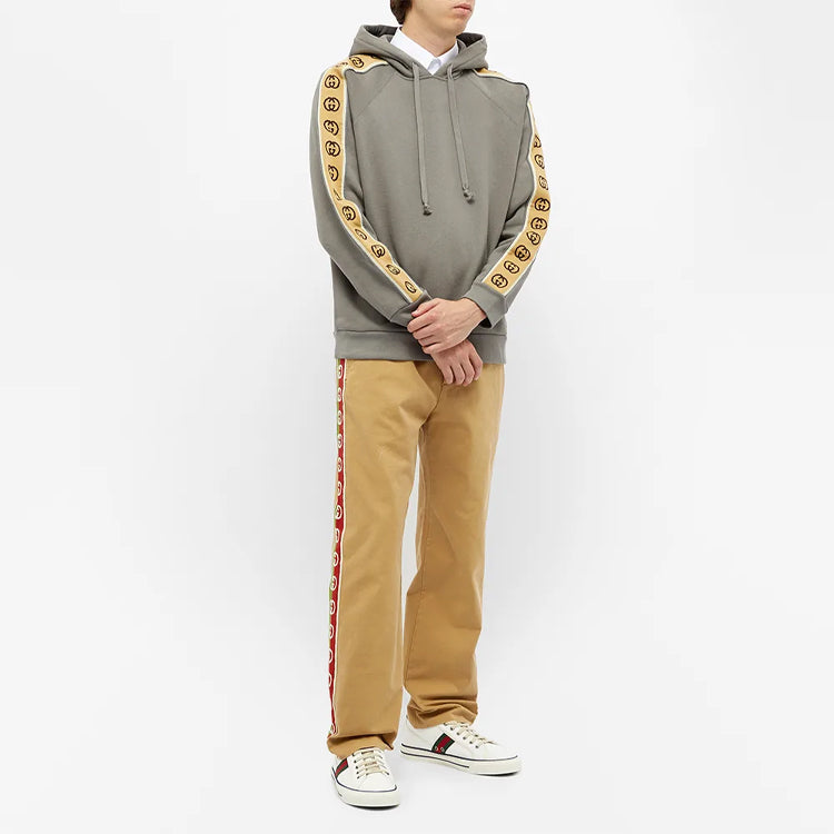 Gucci GG Side Striped Detail For Men Grey Brown 596230-XJBUW-1233