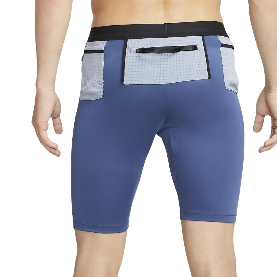 Men's Nike Casual Logo Printing Tight Blue Gym Shorts DM4796-410