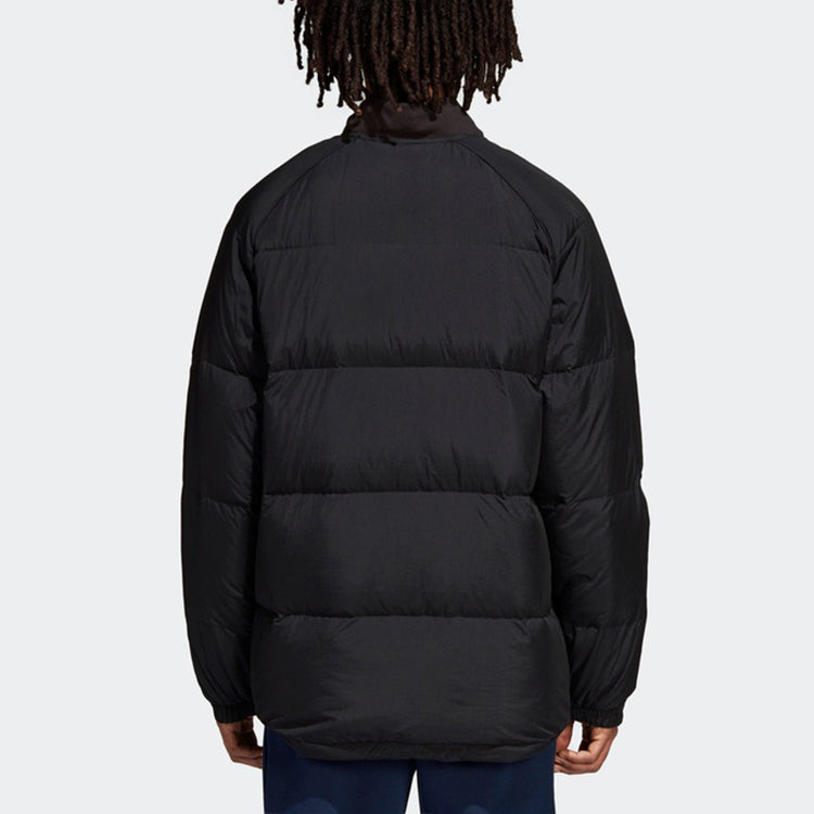 adidas originals Graphic JKT Contrasting Colors Windproof Stay Warm Sports Down Jacket Black DP8555