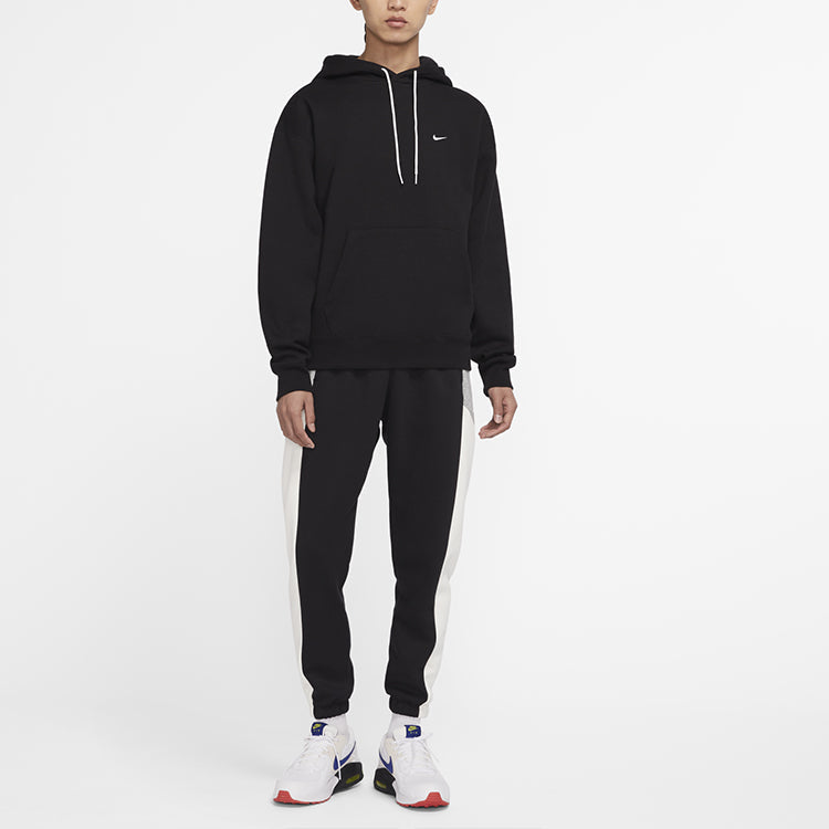Men's Nike Logo Embroidered Solid Color Fleece Lined Black DA0316-010