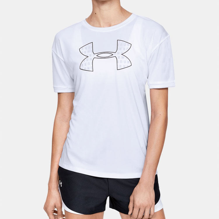 (WMNS) Under Armour Performance Training Sports Short Sleeve White 1351976-100