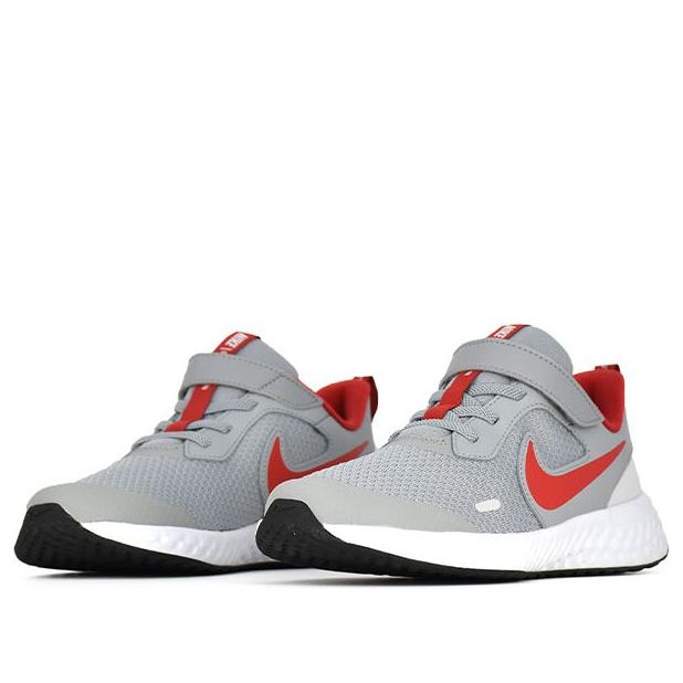 (PS) Nike Revolution 5 Low-Top Grey/Red BQ5672-013
