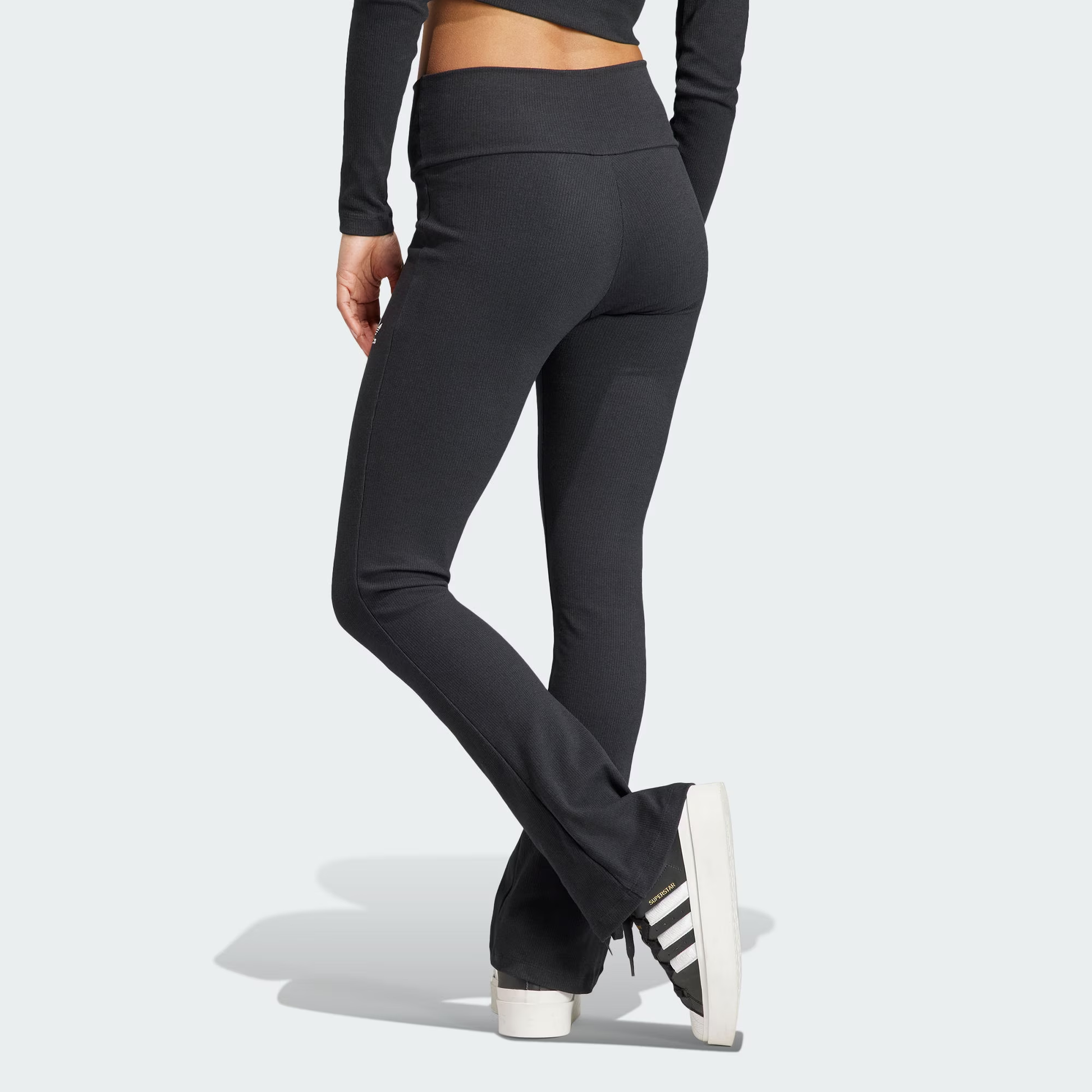 (WMNS) adidas Essentials Rib Flared Pant 'Black' II8056
