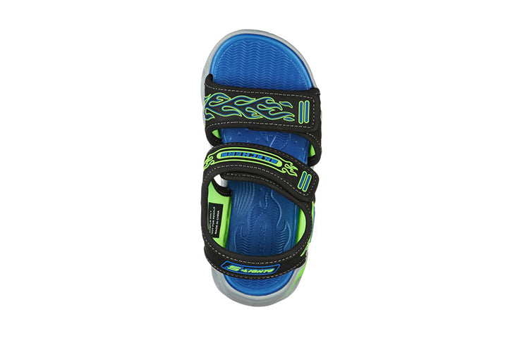 (GS) Skechers Thermo Splash Slip On Sport Light-Up Sandals 'Black Blue' 400109L-BBLM
