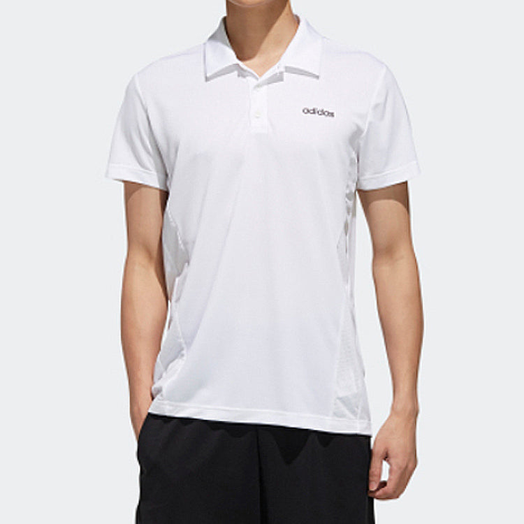 adidas Training Sports Short Sleeve Polo Shirt White FL0332