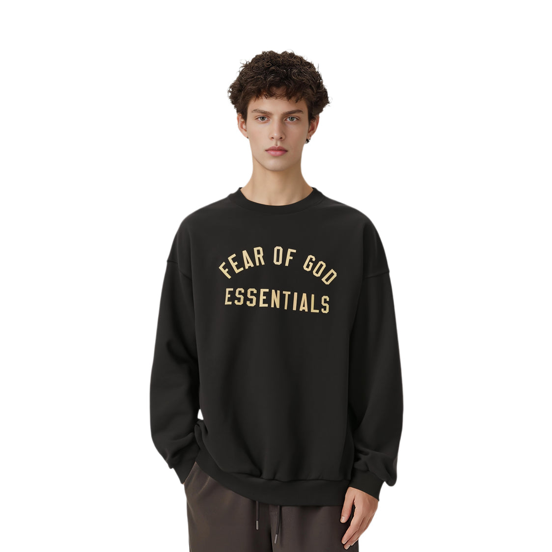 Fear of God Essentials Fleece II Crewneck 'Black' 192BT246268F