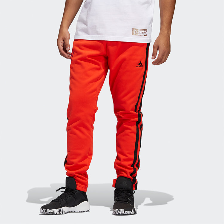 adidas Dame vis pant Stripe Sports Long Pants Red GL7103