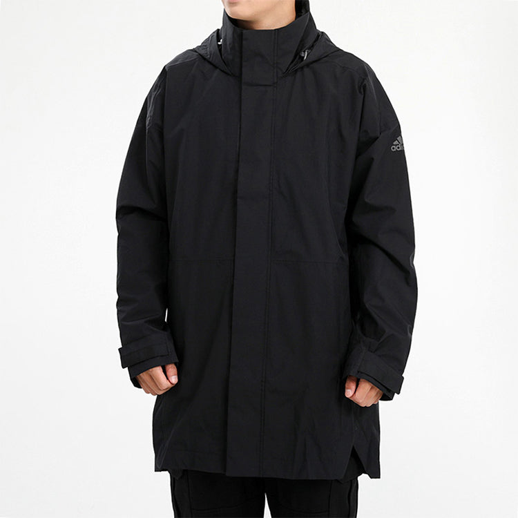adidas Urban Parka R.R Hooded Sports Tatting Sports Coat Men Black FI0632